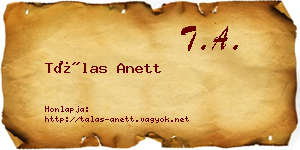 Tálas Anett névjegykártya